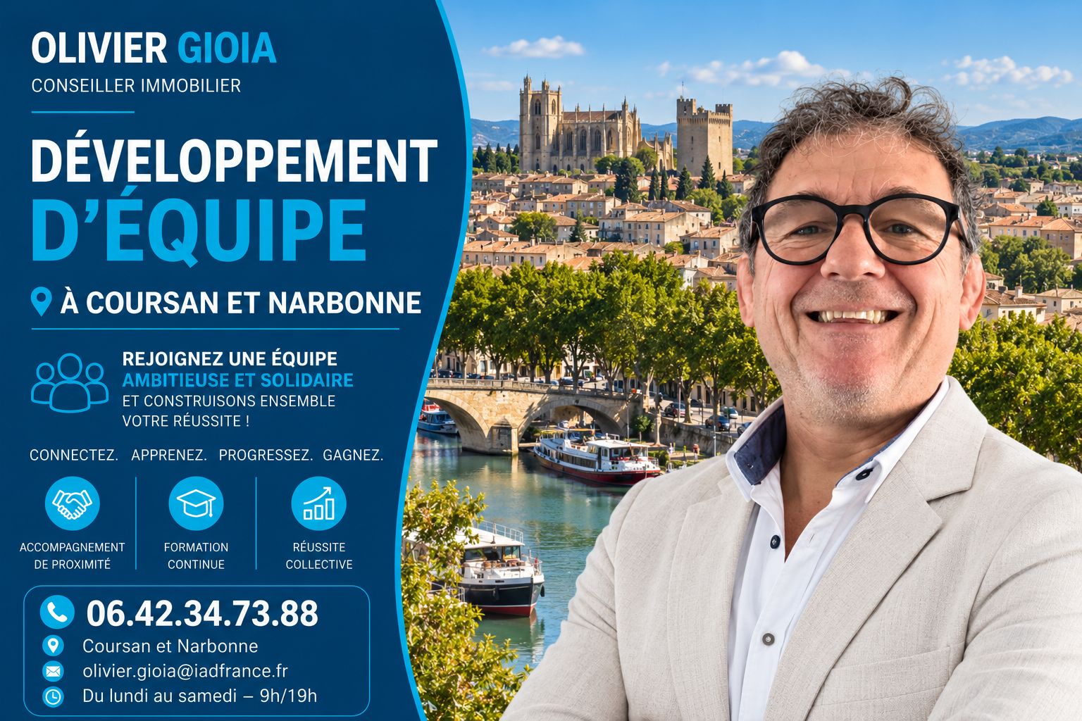 Devenez conseiller immobilier indépendant à Coursan et Narbonne avec Olivier Gioia